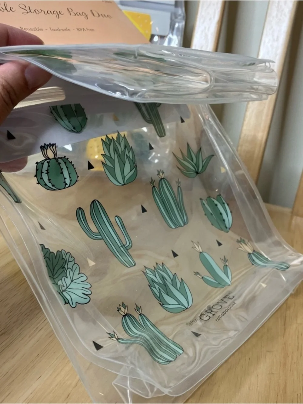 Brand New Grove Collaborative reusable sandwich snack ziploc bags